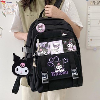 Sanrio Japan Original Hello Kitty Women Kawaii Nylon Backpack School Bag  Gray Inspired by You.