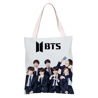 Kpop BTS Merchandise Canvas Shoulder Bag, Hobo Crossbody Handbag Casual Tote  for Army Gifts 
