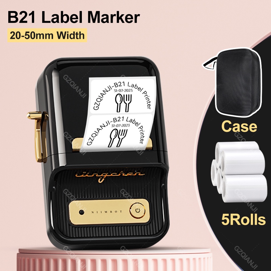 Niimbot B21 Wireless Thermal Label Printer Mini Portable Barcode Maker