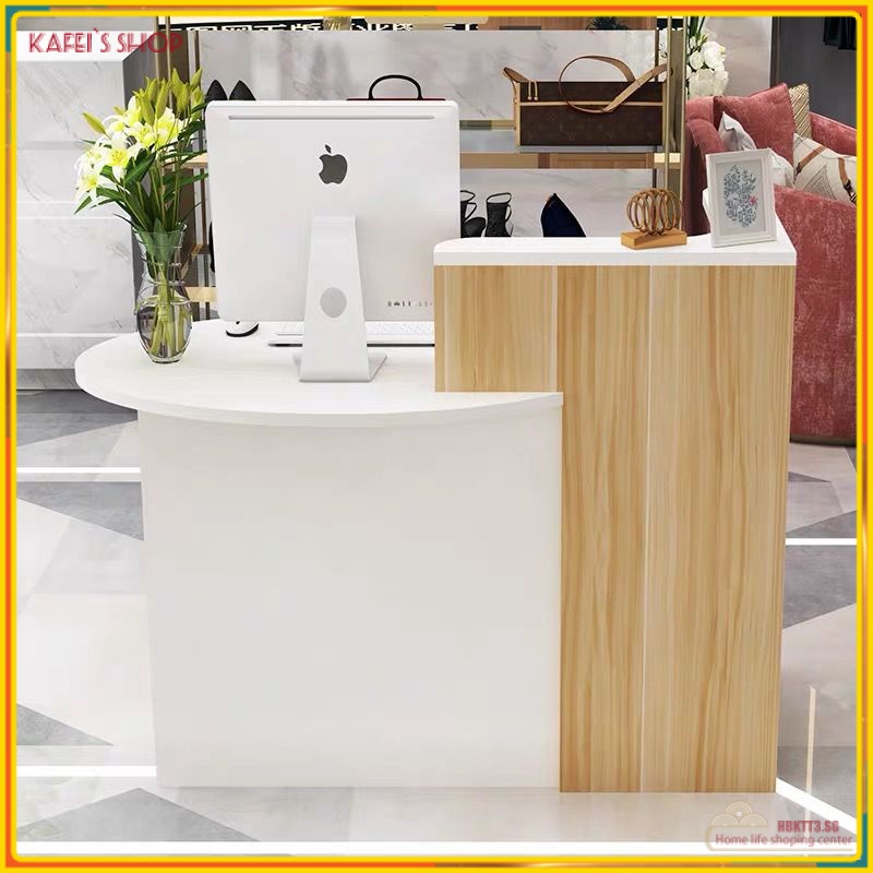 Cashier Shop Small Bar Reception Table Counter Reception Desk | Shopee ...