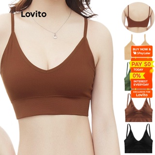 Lovito Casual Lace Strapless Sexy Bandeau Tube Crop Bra L00312