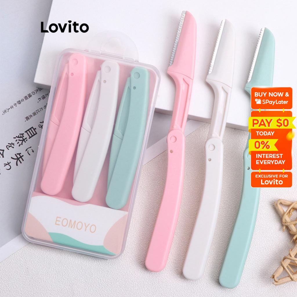Lovito 3Pcs Foldable Eyebrow Razor Multipurpose Facial Razors Eyebrow ...