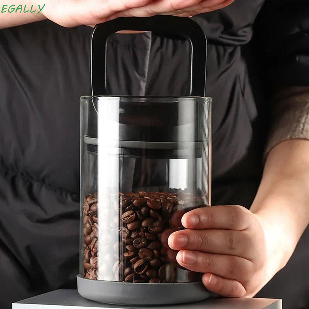 EGALLY Glass Airtight Canister, Transparent Sealed Food Container Jar