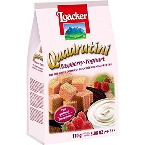 Loacker Quadratini Raspberry Yoghurt Wafer 110g | Shopee Singapore