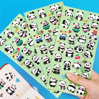 Rilakkuma Dinosaur Puffy Stickers - Kawaii Panda - Making Life Cuter