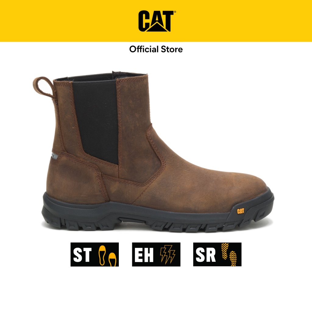 Caterpillar Men's WHEELBASE Steel Toe Work Boot Clay (P91026) Safety Shoes Work Shoes Slip