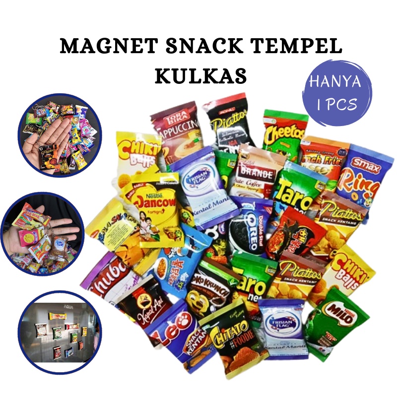 GANTUNGAN ADK -- Snack Magnet 3D Fridge Magnet - Snack Model Fridge ...