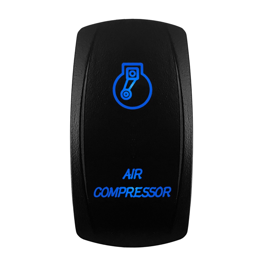 AIR COMPRESSOR Car Boat Blue Led 5 Pin Rocker Switch 12V 20A SPST ON ...