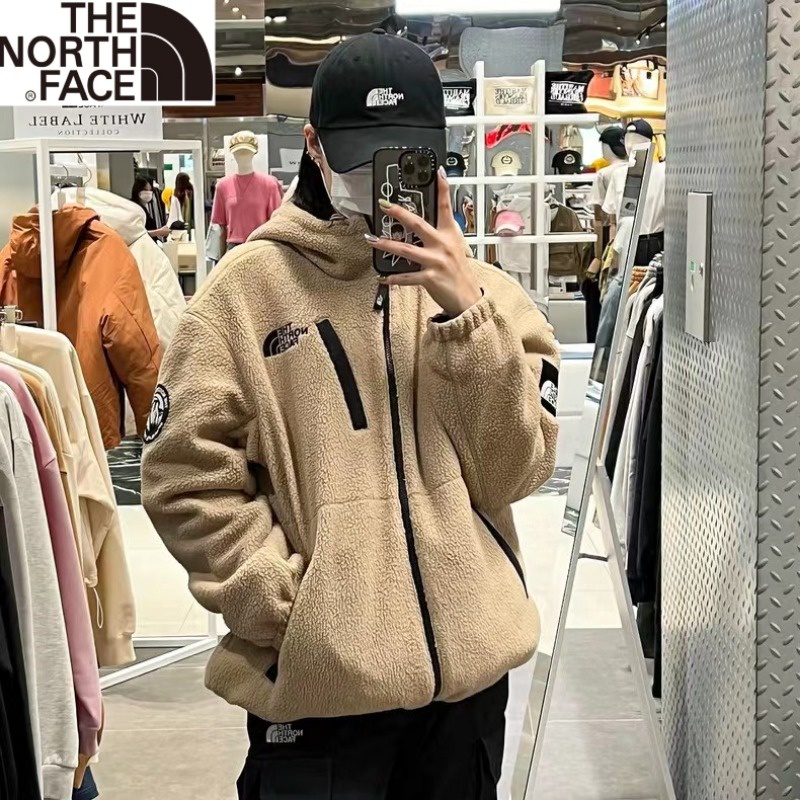 Fuzzy north sale face jacket