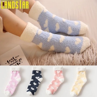Women Coral Velvet Fuzzy Slipper Socks with Non-Slip Grippers for Cat Paws  Hosie