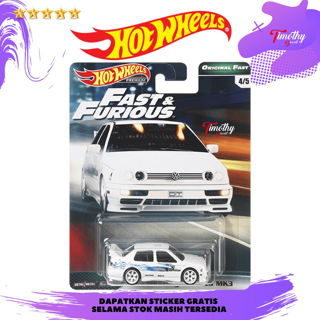 Hot Wheels Volkswagen VW Jetta Fast Original Fast Furious MintFF ...