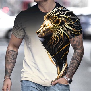 Unisex 2022 Summer Hawaiian Shirt Men 3d Animal Print Shirt Men And Women  Tiger Pattern Short Sleeve Loose Breathable Top 5xl