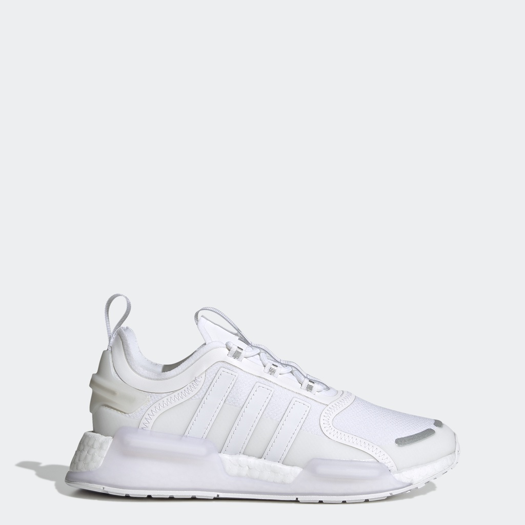 White nmd hot sale gum bottom