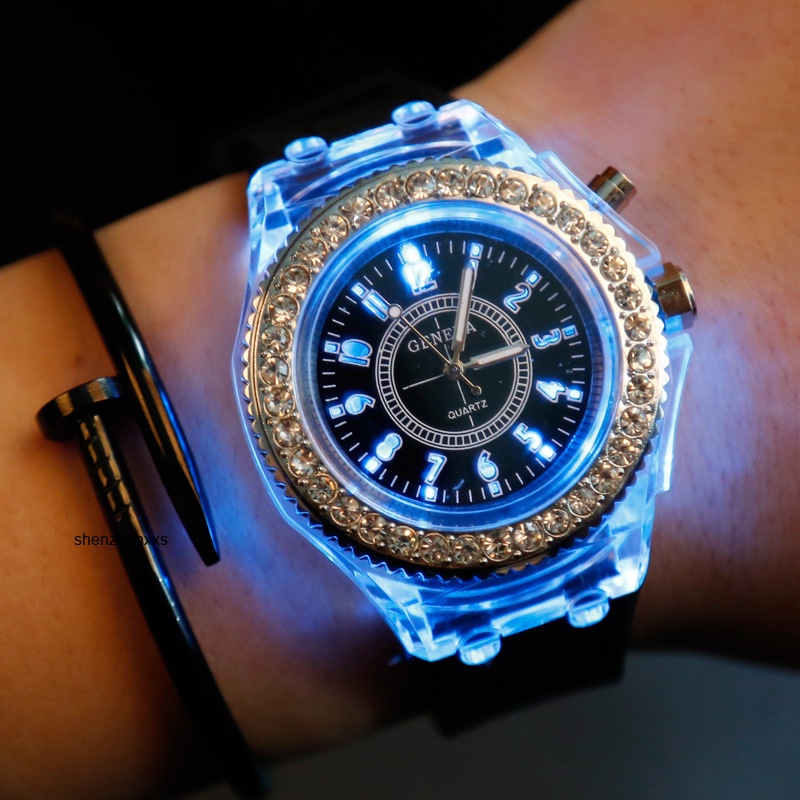 Geneva Luminous LED light Watches Women Quartz Watch ladies Women ...