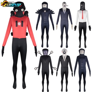 Skibidi Toilet Cosplay Costume Tv Man Camera Man Costume Game Skibidi Dop  Yes Yes Yes Toilet Halloween Jumpsuit For Kids Gifts