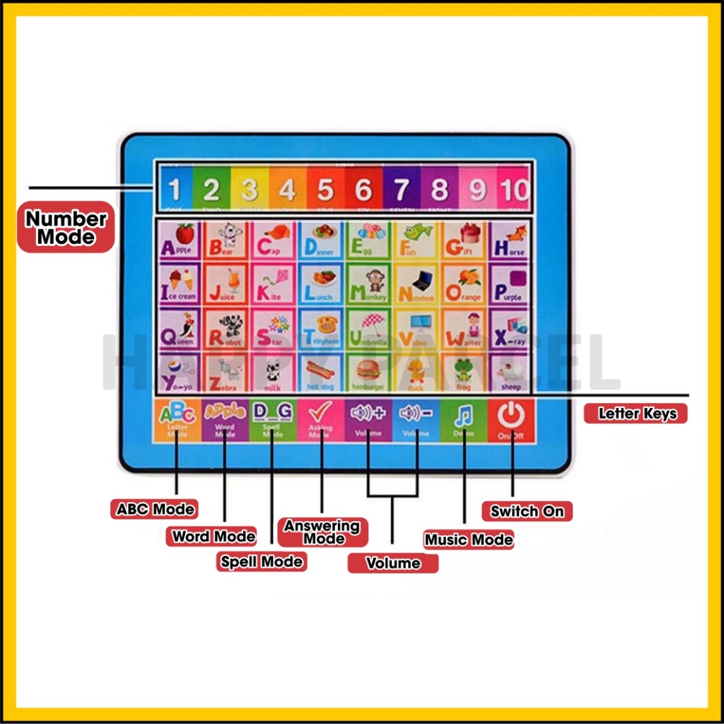 Kids Y-Pad for Education Children Educational Tablet Toy for ABC ...