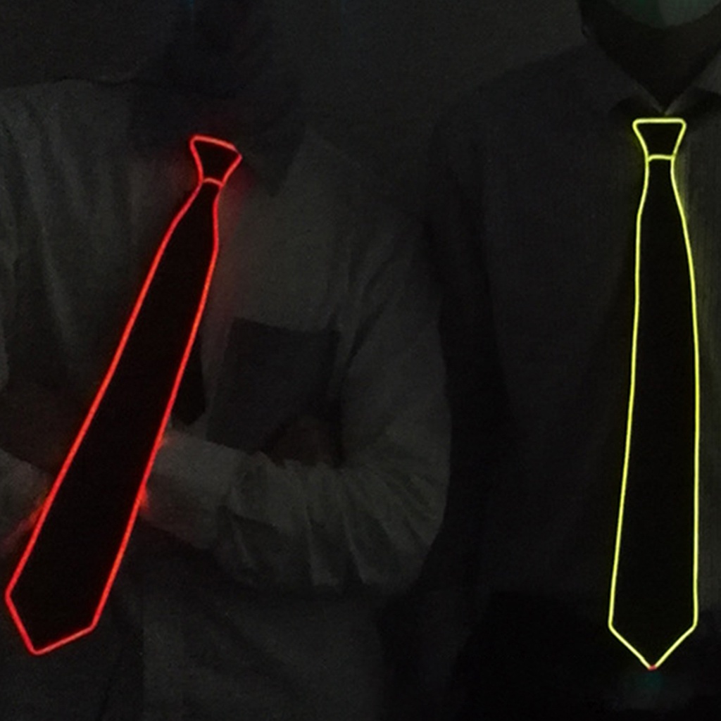 1 Pc Luminous Necktie LED Flashing Tie Party Dance Bow Ties Glow in the ...
