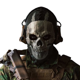 MWII Ghost Mask 2022 COD Cosplay Airsoft Tactical Skull Full Mask