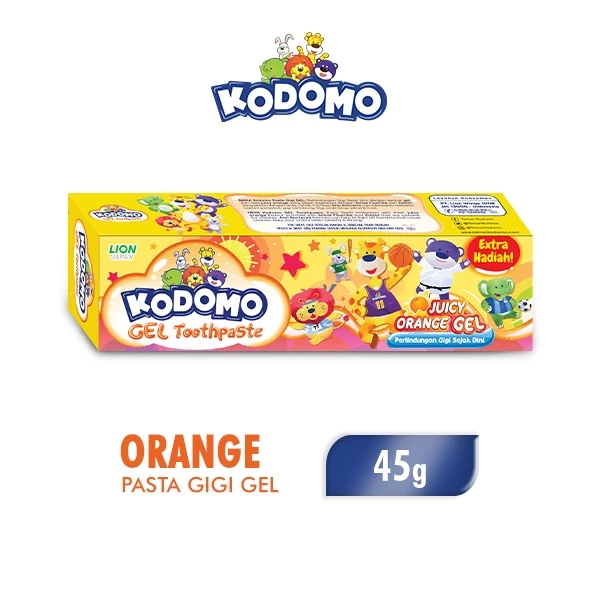 Kodomo Pasta Gigi Orange Tube 45 gr x6 - Gambar 2