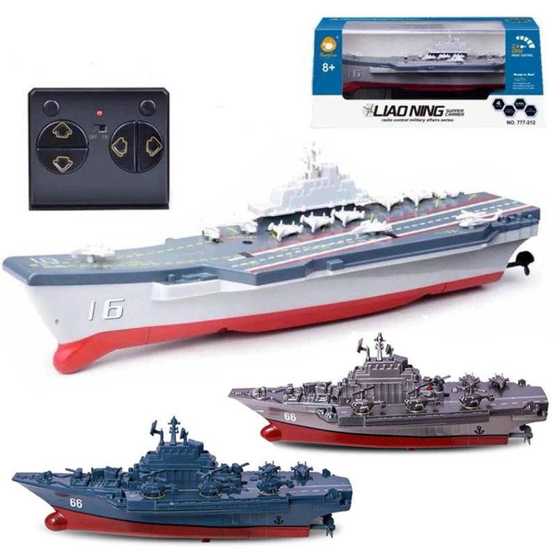 RC Mini Aircraft Carrier Military Model Ship Speedboat Electric