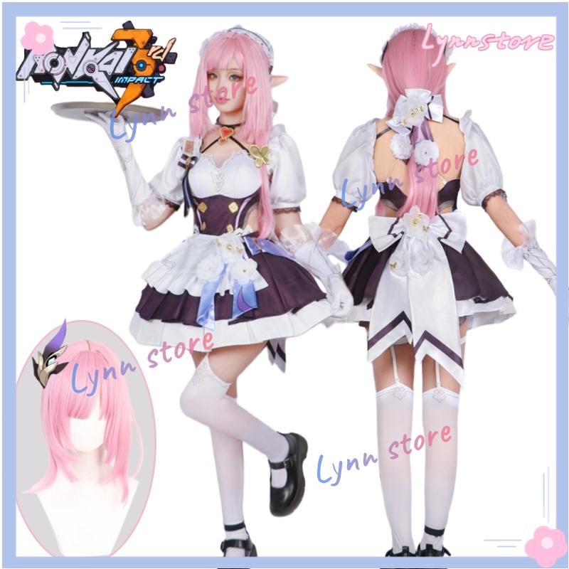 Honkai Impact 3rd Cosplay Costume Elysia Lolita Maid Dress Carnival