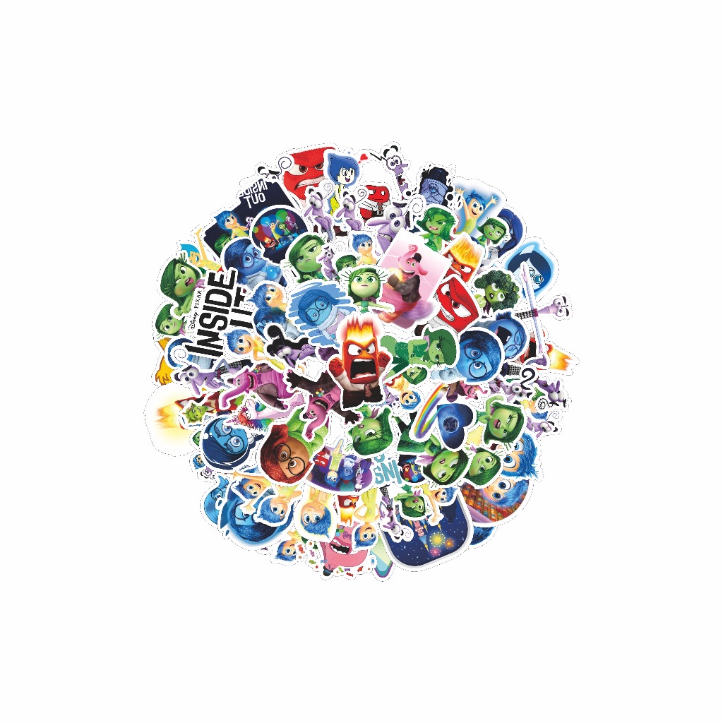 HP COD 50 Pcs Stickers Pack Cartoon Motif Inside Out Cute Aesthetic ...