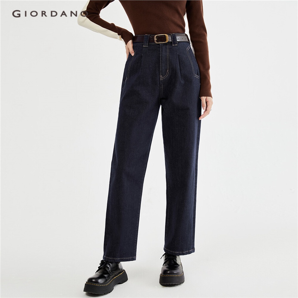 Pleated denim pants on sale womens