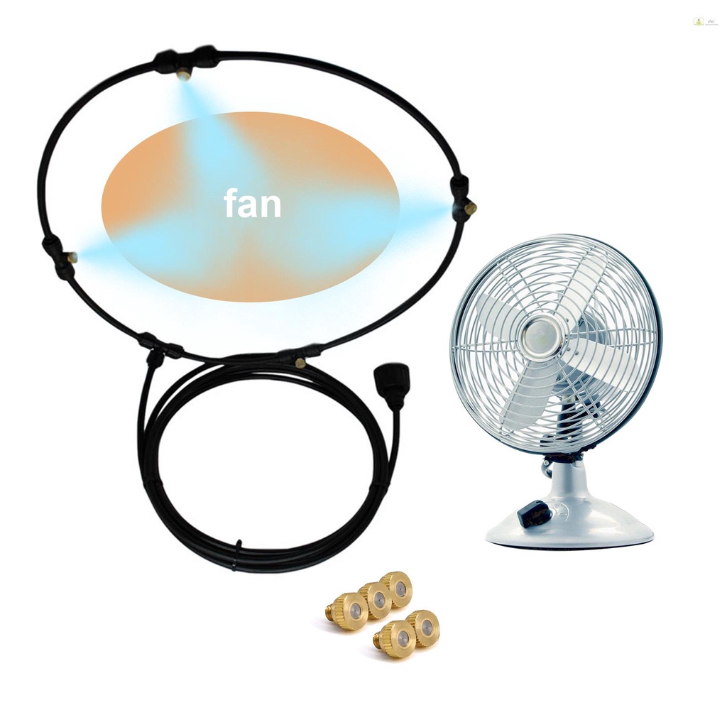 [Ready Stock]Outdoor Misting Fan Kit For Water Misting Cooling System