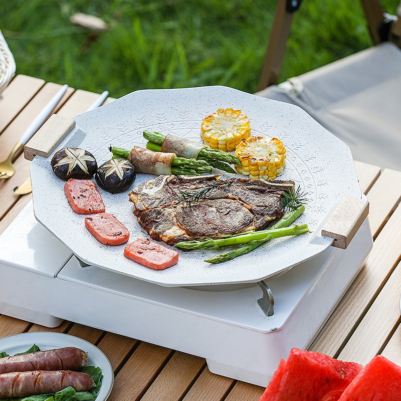 Camping Baking Pan Hexagonal Home Use and Commercial Use Fry Pan Non