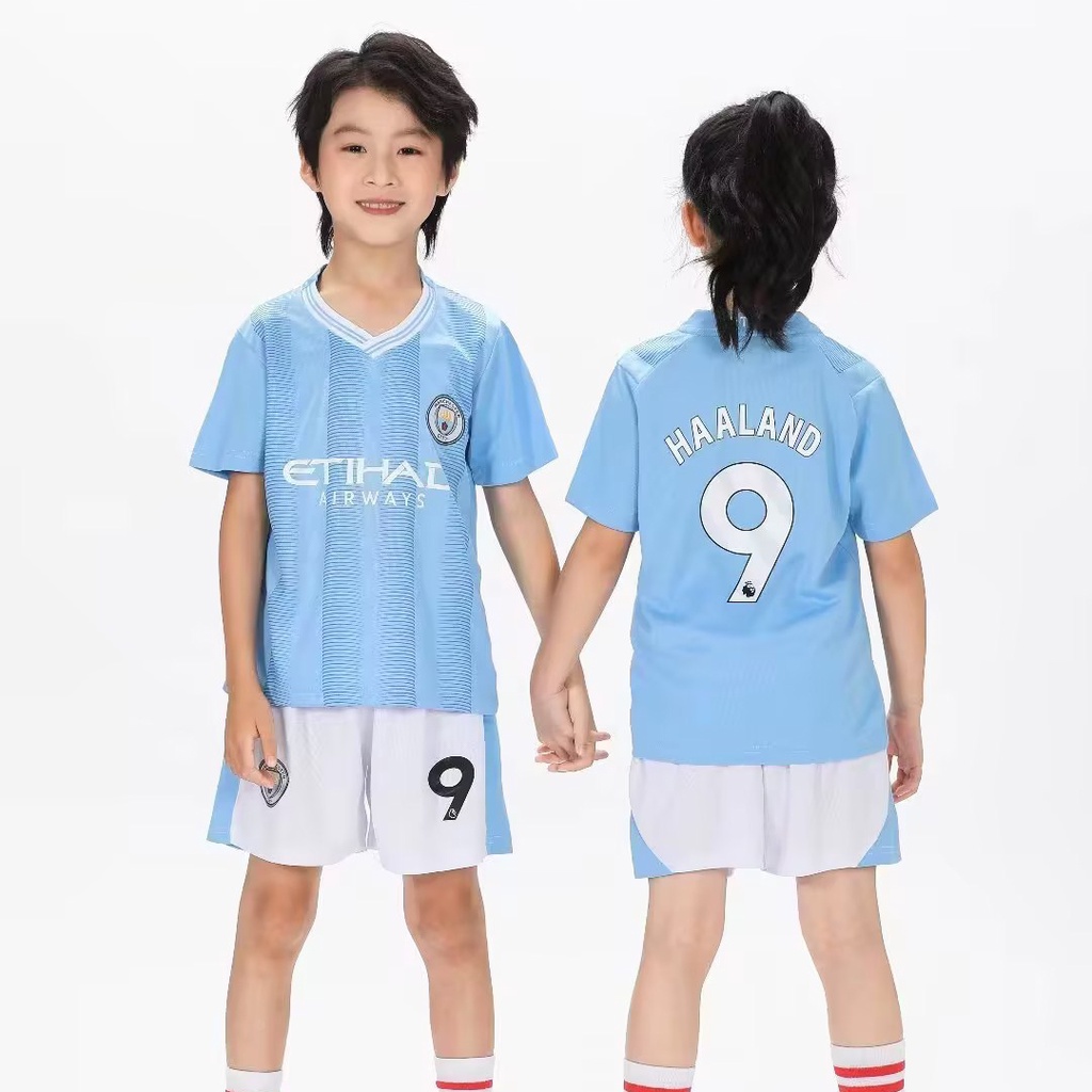 2024 New Haaland Jersey for Kids Boys Girls Football Soccer Sets ...