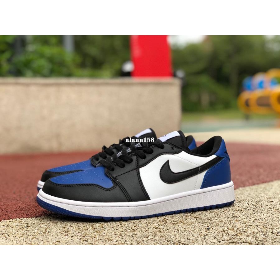 Nike air jordan hot sale 1 black and blue