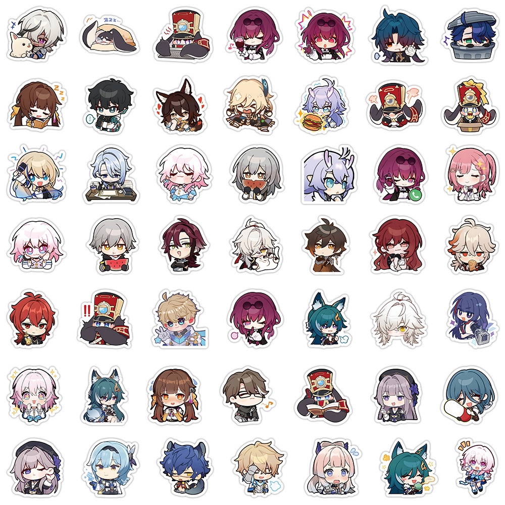 100PCS Hot Game Honkai: Star Rail Graffiti stickers For Helmet Bicycle ...