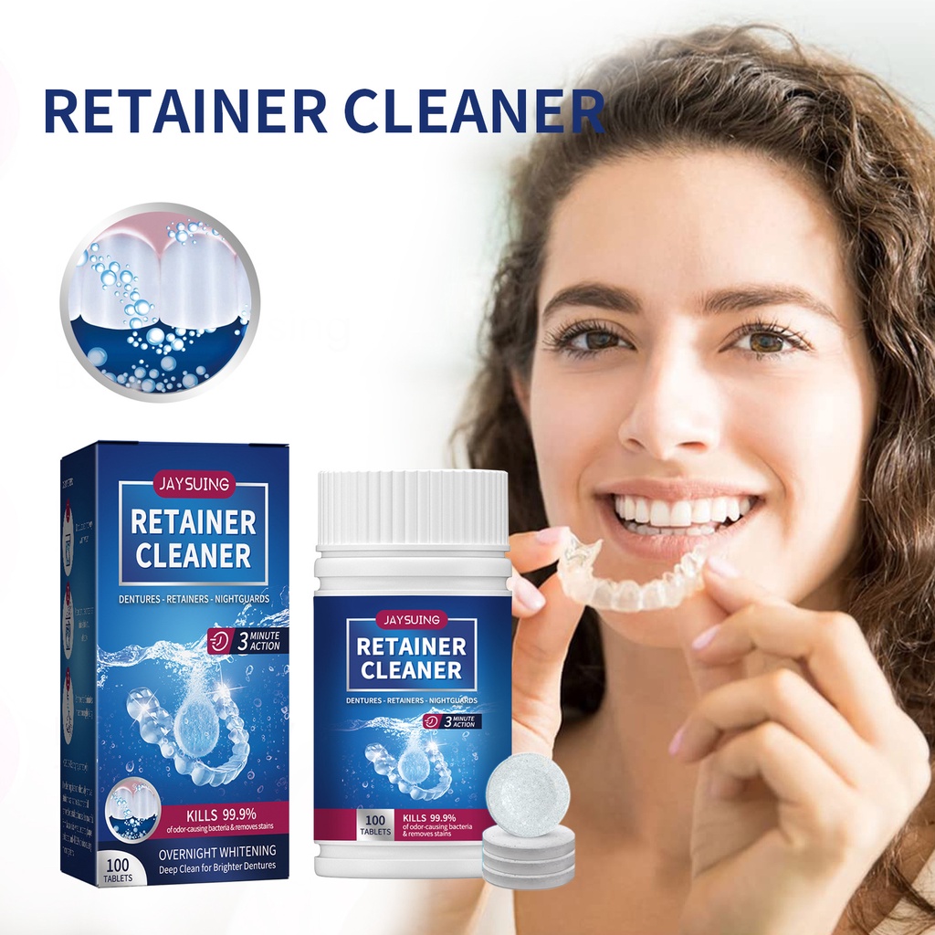 Retainer Cleaning Tablets 100 Tablets Retainer Fresh, Keep Your