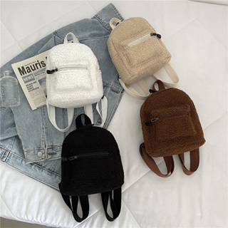 Fashion Women Mini Backpack Solid Color Corduroy Small Backpacks Simple  Casual Student Bookbags Traveling Backpacks 2022