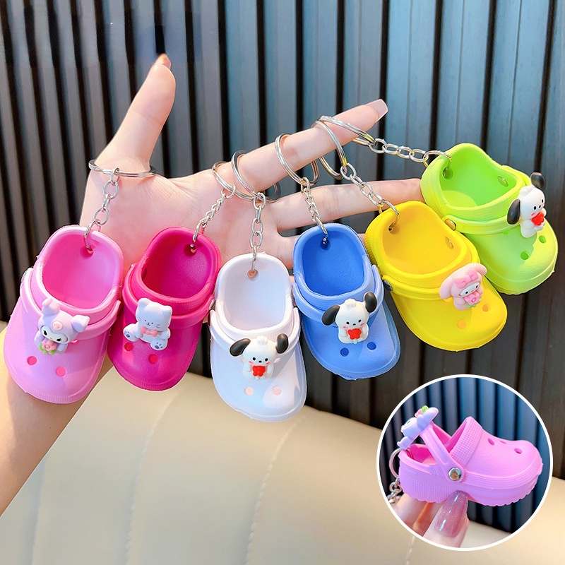 Cute 3D Mini Croc Shoe Keychain Shoes Shape Pendants Girl Gift Bag Accessories Decoration Key Ring Floating Key Chain Charm Shopee Singapore