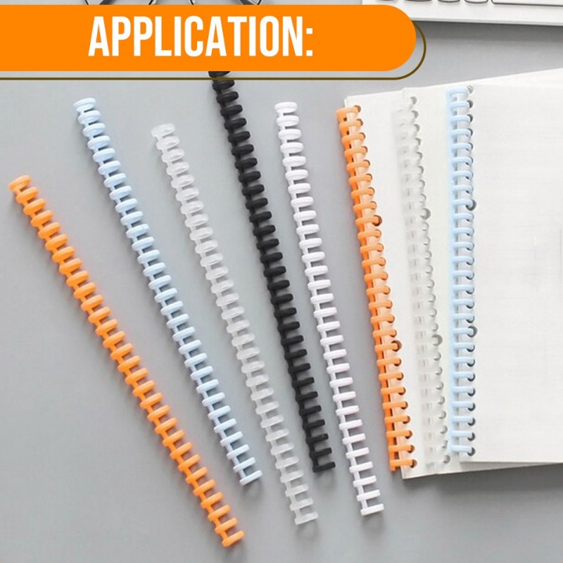 10pcs 30 Holes Loose leaf Plastic Ring Binder A4 Size Spines Combs DIY Paper Notebook Album
