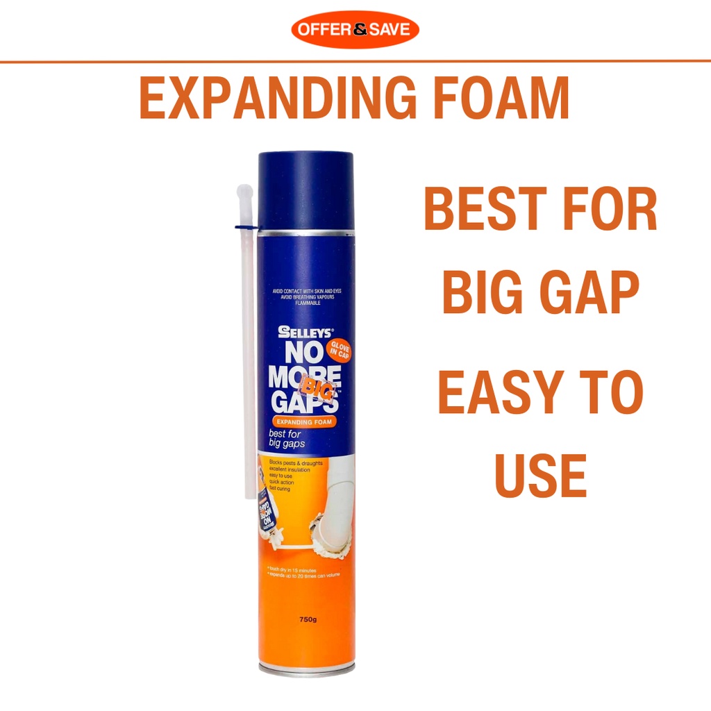 Selleys No More Big Gaps Expanding Foam Big Gap Shopee Singapore