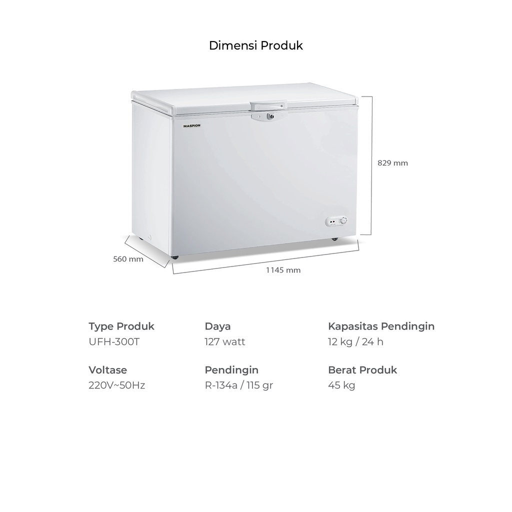 Maspion Freezer 300 Liter UFH-300 T - Gambar 2