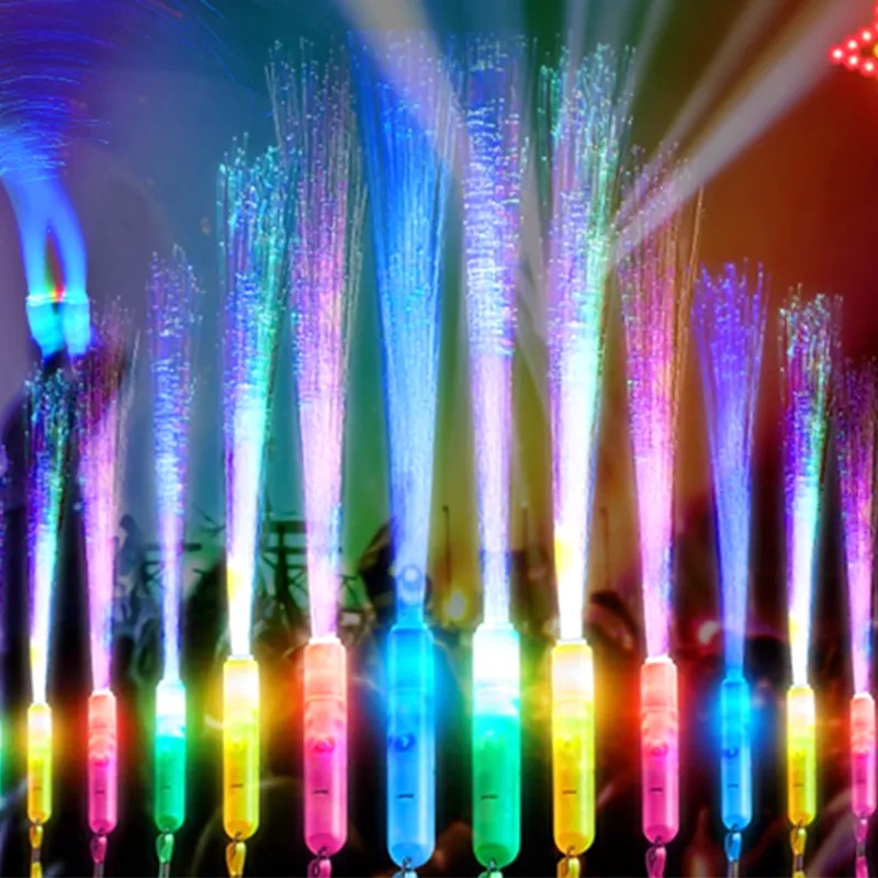 Luminous Colorful Flash Light Stick / Fiber Optic LED Light Up Rod ...