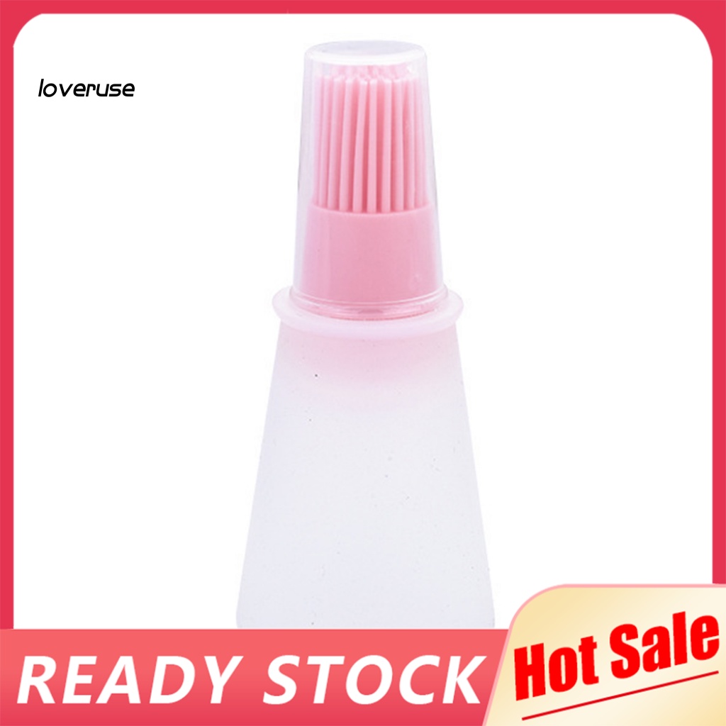 /LO/ Grill Oil Brush with Scale Spread Evenly Silicone Grill Oil Brush Bottle Kitchenware Gadget