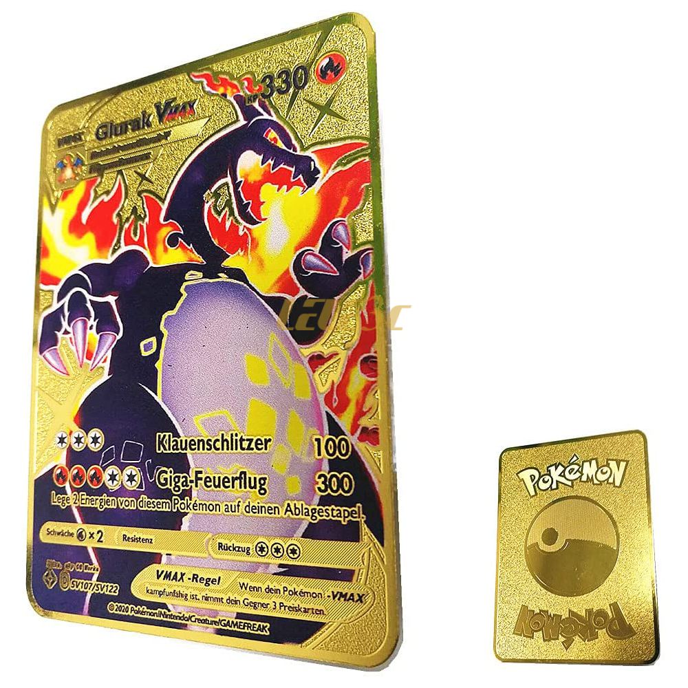 Limited Edition Gold Plated Charizard Pokemon Card Collectible And Valuable Gx Vmax Dx Metal 