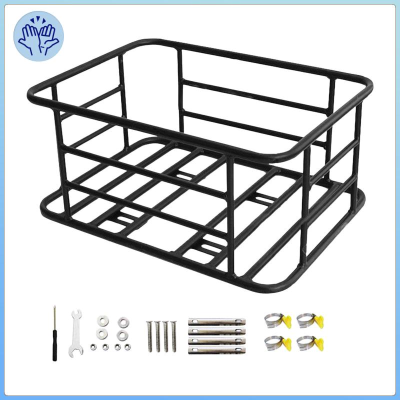 Bike Rear Basket, Bike Pannier Bike Rear Rack Detachable Iron Luggage Rack, Heavy