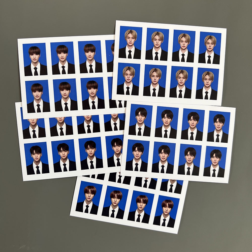 Kpop TXT ID PHOTO Identity Card Photocards School HD Collective Cards Certificate Photos 1 Inch