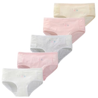 7Pcs Mix Color Cotton Panties Women Underwear Lovely Young Girls