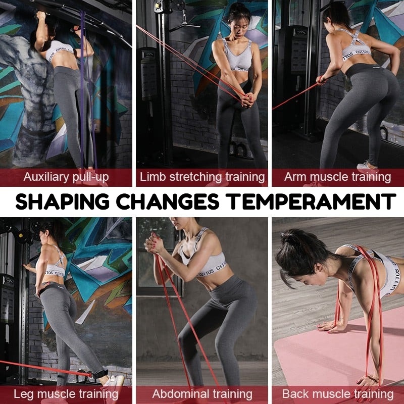 Gym Natural Latex Resistance Band Tension Band Elastic Band Yoga Band ...