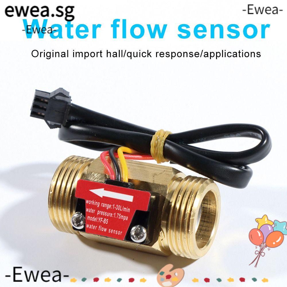 EWEA Hall Effect Water Flow Sensor High Precision Male Thread Brass 1