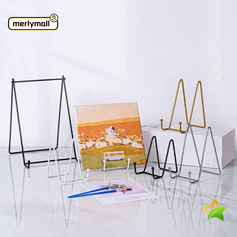 MERLYMALL Iron Display Stand Frame Holder Dish Stand Photo Frame Holder ...