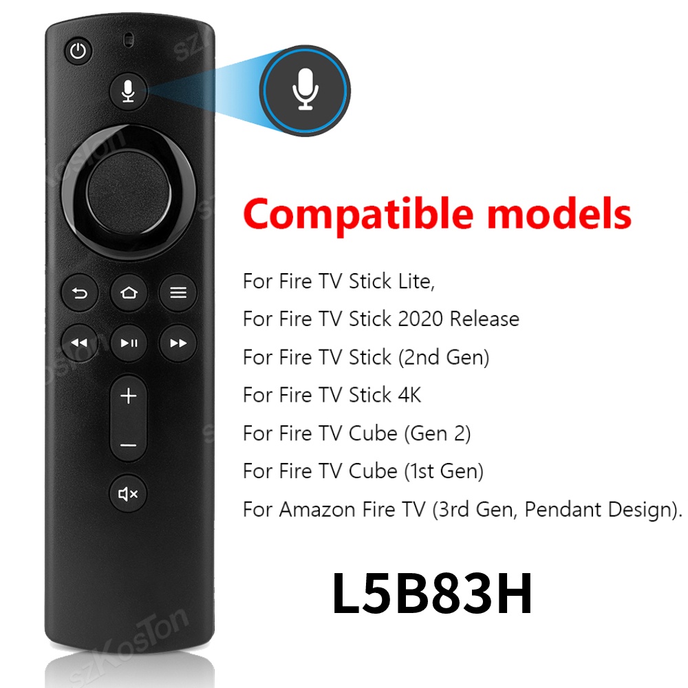 Telecomando Sostitutivo Per Amazon Fire TV Stick - Con Alexa - Modello L5B83H