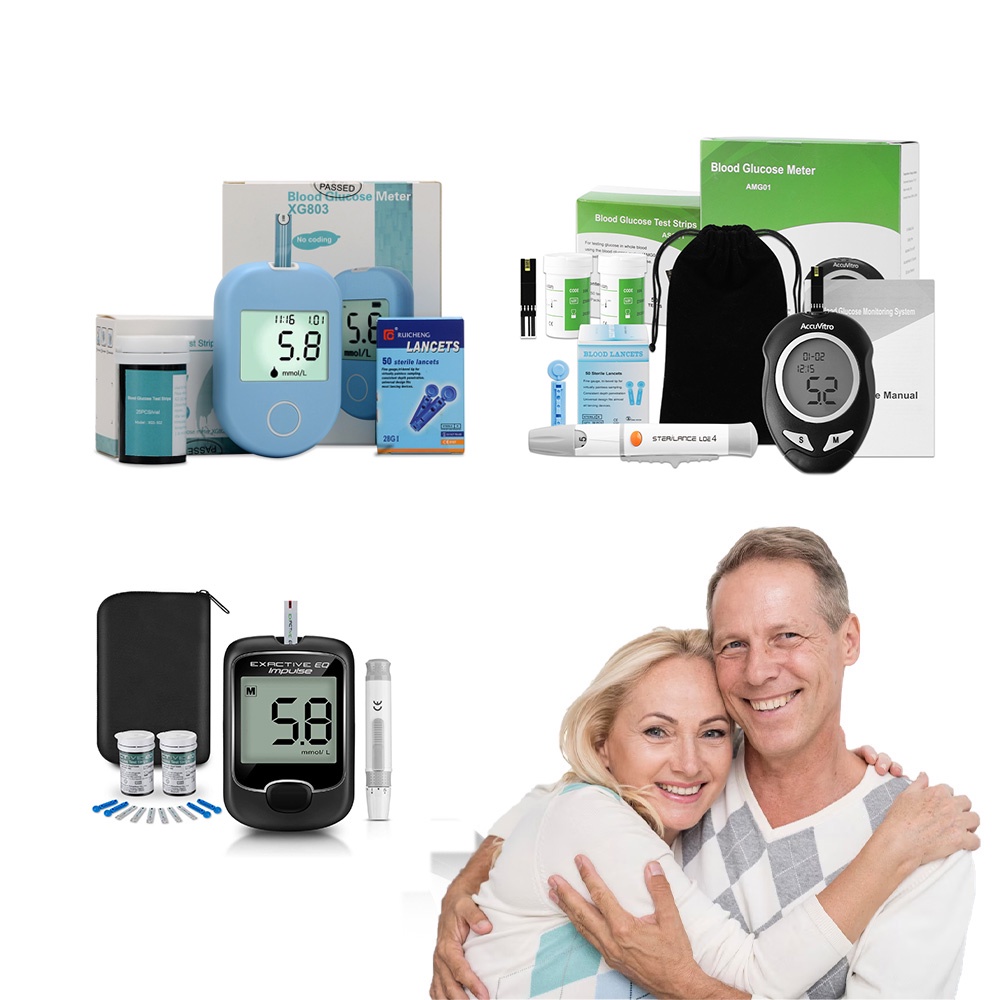 Safe Blood Glucose Meter with Test Strips and Lancets Diabetes Blood
