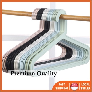 50pcs Adult Plastic Hangers With Anti-slip Coating For Household Use,  Clothes Drying & Organizing